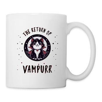 Vampir Katze - Tasse - Weiß - Rechts