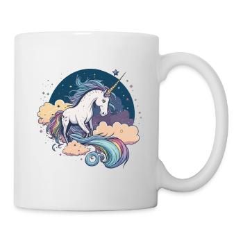 Licorne arc-en-ciel - Mug blanc - blanc - Droite