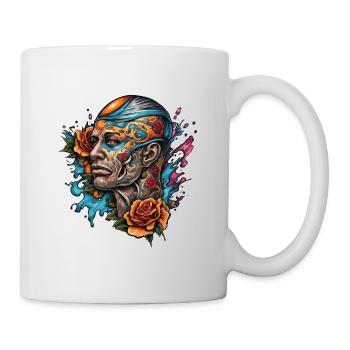 Homme / tatouage / cool / rock n roll / métal - Mug blanc - blanc - Droite