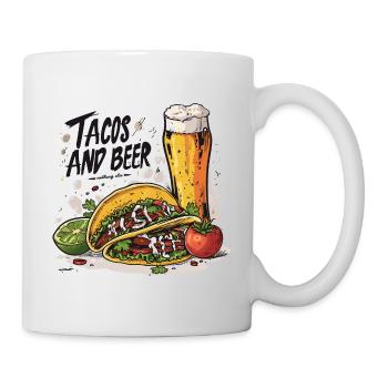 Tacos And Beer Essen Alkohol Lustige Sprüche - Tasse - Weiß - Rechts