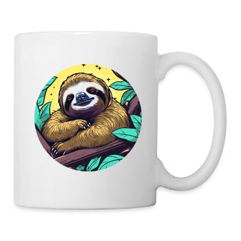 Sleeping Sloth Illustration - Mug - white - Right