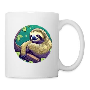 Sleeping Sloth Illustration - Mug - white - Right