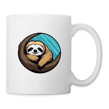 Sleeping Sloth Illustration - Mug - white - Right