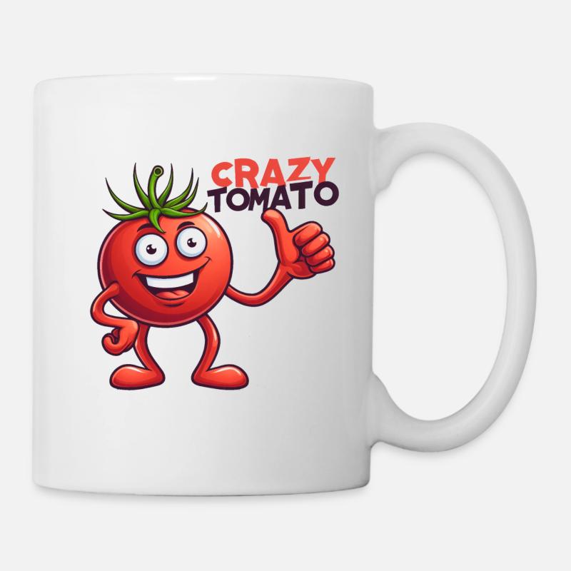 Légumes fous : Tomate avec pouce levé - Mug blanc - blanc
