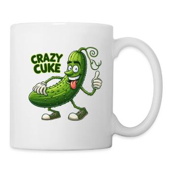 Crazy Veggies: Spiky Hairy Cuke Thumbs Up - Tasse - Weiß - Rechts