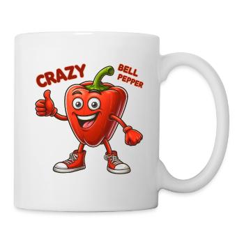 Crazy Veggies: Bell Pepper With Thumbs Up - Mug - white - Right