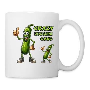 Crazy Veggies: Zucchini Gang Thumbs Up - Tasse - Weiß - Rechts
