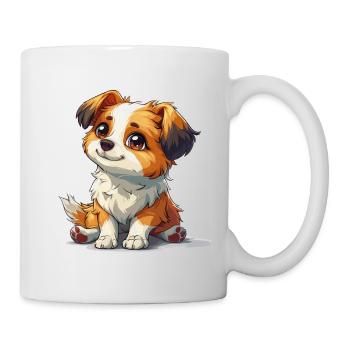 Niedlicher kleiner Hund - Tasse - Weiß - Rechts
