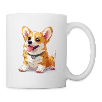 Niedlicher kleiner Hund - Tasse - Weiß - Rechts
