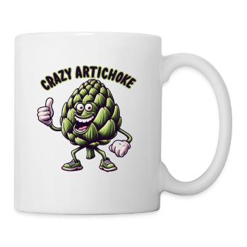 Crazy Veggies: Artichoke Thumbs Up - Tasse - Weiß - Rechts