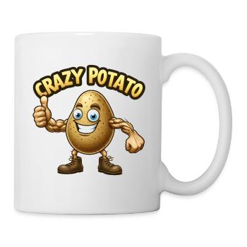 Crazy Veggies: Potato Body Builder Thumbs Up - Mug - white - Right