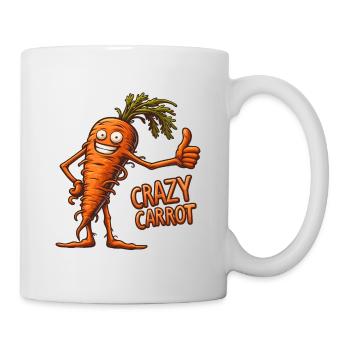 Crazy Veggies: Carrot Thumbs Up - Tasse - Weiß - Rechts