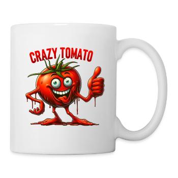 Crazy Veggies : Tomate d’horreur fondante et pouces en l’air - Mug blanc - blanc - Droite