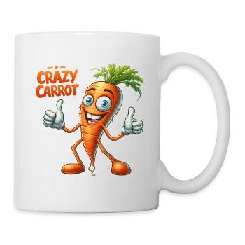 Crazy Veggies: Young Carrot Thumbs Up - Tasse - Weiß - Rechts