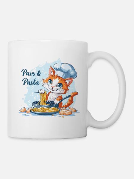 Paws and Pasta Paws and Pasta Animal Sayings - Mug - white