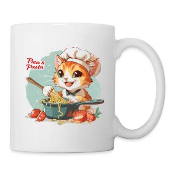 Pattes et pâtes Pattes et pâtes Dictons d’animaux - Mug blanc - blanc - Droite