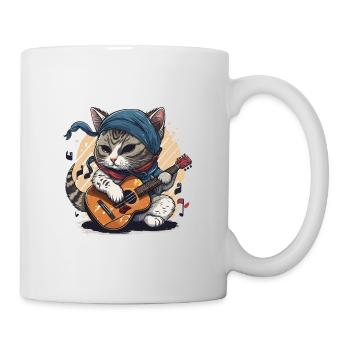 Musikalische Schnurrhaare: Umarmung der verspielten Melodien o - Tasse - Weiß - Rechts