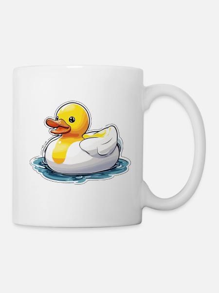 Gummiente / Badeente / Wasser / Badewanne - Tasse - Weiß