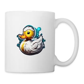 Gummiente / Badeente / Wasser / Badewanne - Tasse - Weiß - Rechts