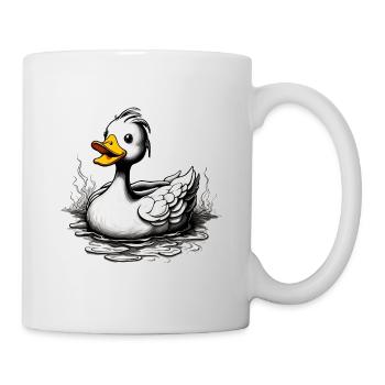 Gummiente / Badeente / Wasser / Badewanne - Tasse - Weiß - Rechts