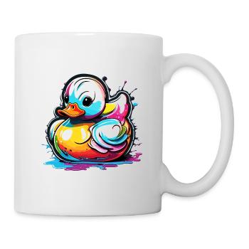Gummiente / Badeente / Wasser / Badewanne - Tasse - Weiß - Rechts
