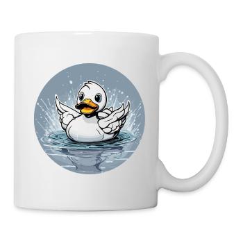 Gummiente / Badeente / Wasser / Badewanne - Tasse - Weiß - Rechts