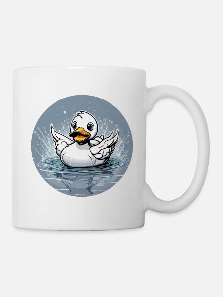Gummiente / Badeente / Wasser / Badewanne - Tasse - Weiß