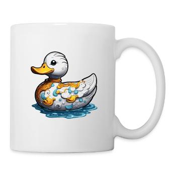 Gummiente / Badeente / Wasser / Badewanne - Tasse - Weiß - Rechts