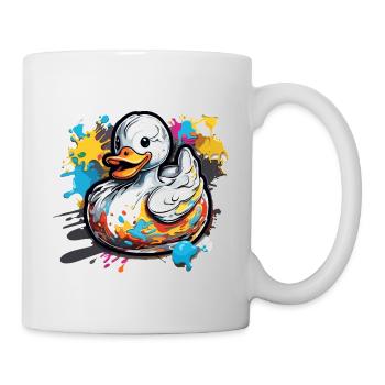 Gummiente / Badeente / Wasser / Badewanne - Tasse - Weiß - Rechts