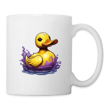 Gummiente / Badeente / Wasser / Badewanne - Tasse - Weiß - Rechts
