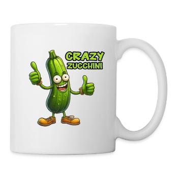 Crazy Veggies: Zucchini Thumbs Up - Tasse - Weiß - Rechts