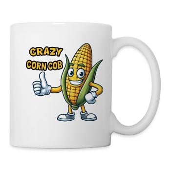 Crazy Veggies épi de maïs pouces vers le haut - Mug blanc - blanc - Droite