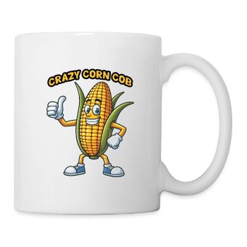 Crazy Veggies: Corn Cob Thumbs Up - Tasse - Weiß - Rechts