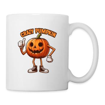 Crazy Veggies: Carved Pumpkin Thumbs Up - Mug - white - Right