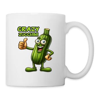 Crazy Veggies: Zucchini Thumbs Up - Tasse - Weiß - Rechts