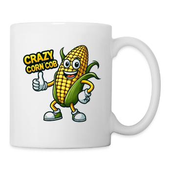 Crazy Veggies: Corn Cob Thumbs Up - Tasse - Weiß - Rechts