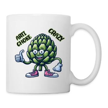 Crazy Veggies: Artichoke Gang Thumbs Up - Tasse - Weiß - Rechts