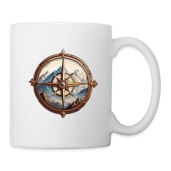 Compass / Cardinal Direction / Travel / Survival - Mug - white - Right