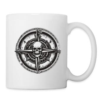 Kompass / Himmelsrichtung / Reisen / Survival - Tasse - Weiß - Rechts