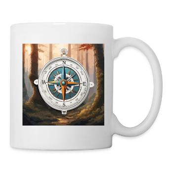 Compass / Cardinal Direction / Travel / Survival - Mug - white - Right