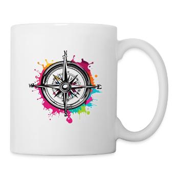 Compass / Cardinal Direction / Travel / Survival - Mug - white - Right