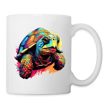 Colorful Turtle Splashes of Paint Splashes - Mug - white - Right