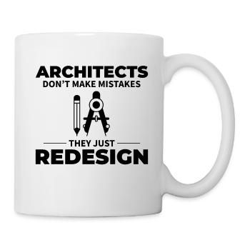 Architecte : Redessiner au lieu d’erreurs ! - Mug blanc - blanc - Droite