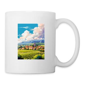 Provence Frankreich Vintage Reiseposter WPA Souvenir - Tasse - Weiß - Rechts