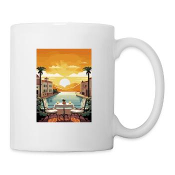 Malaga Espagne Vintage voyage affiche WPA Souvenir - Mug blanc - blanc - Droite