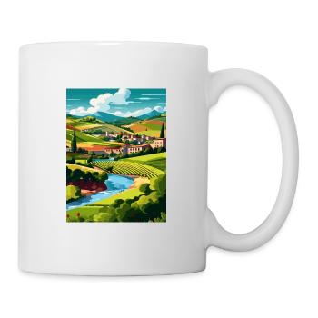 Vallée du Douro Portugal Vintage Travel Poster WPA - Mug blanc - blanc - Droite