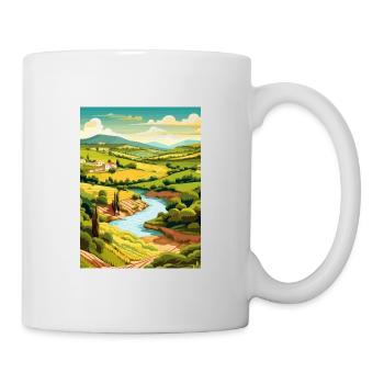 Douro Valley Portugal Vintage Travel Poster WPA - Mug - white - Right