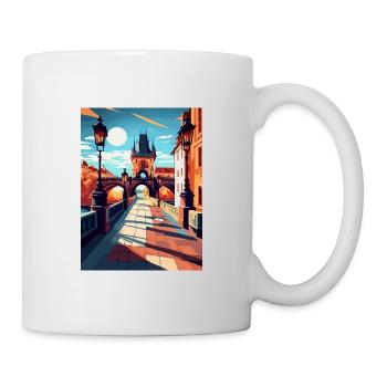 Prague Czech Republic Vintage Travel Poster WPA - Mug - white - Right