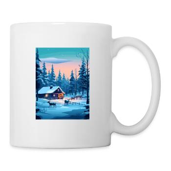 Lappland Finnland Insel Vintage Reiseposter WPA - Tasse - Weiß - Rechts