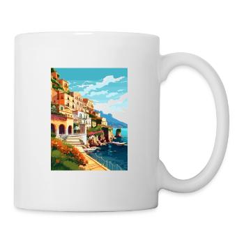 Amalfi Italie Décoration Vintage Voyage Affiche WPA - Mug blanc - blanc - Droite